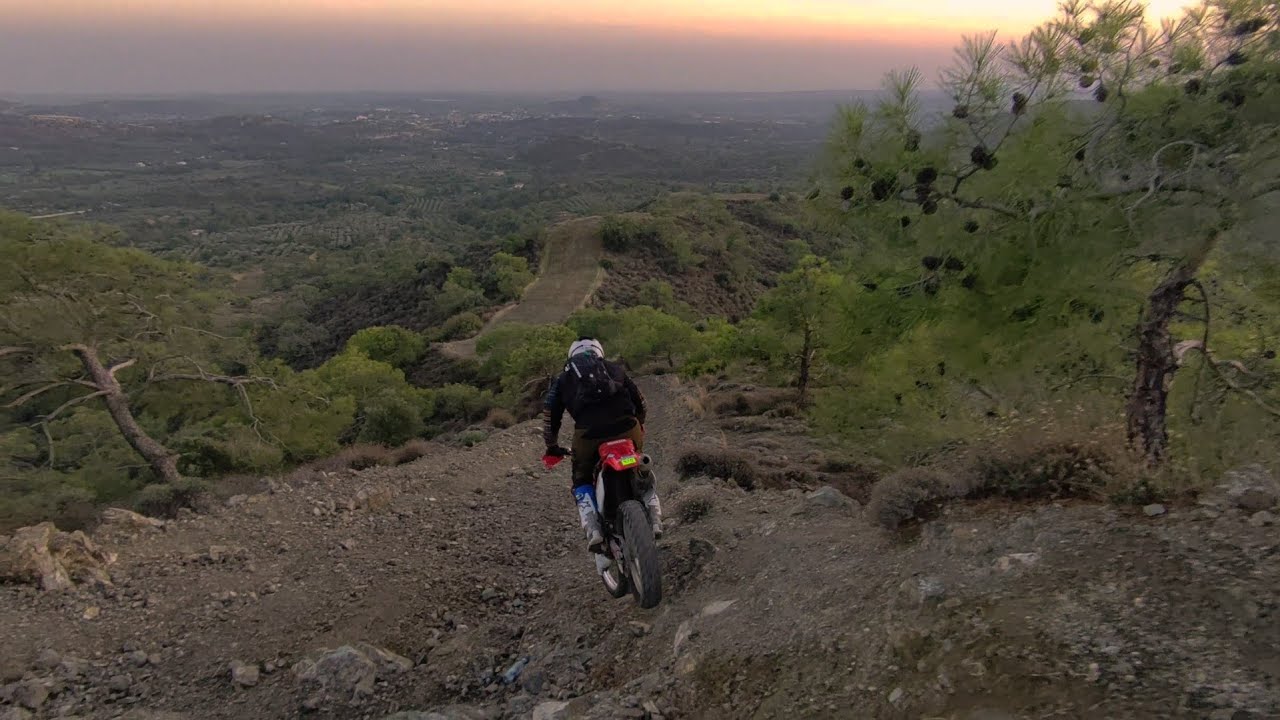 No Talking, just riding my Honda XR600R into the Sunset