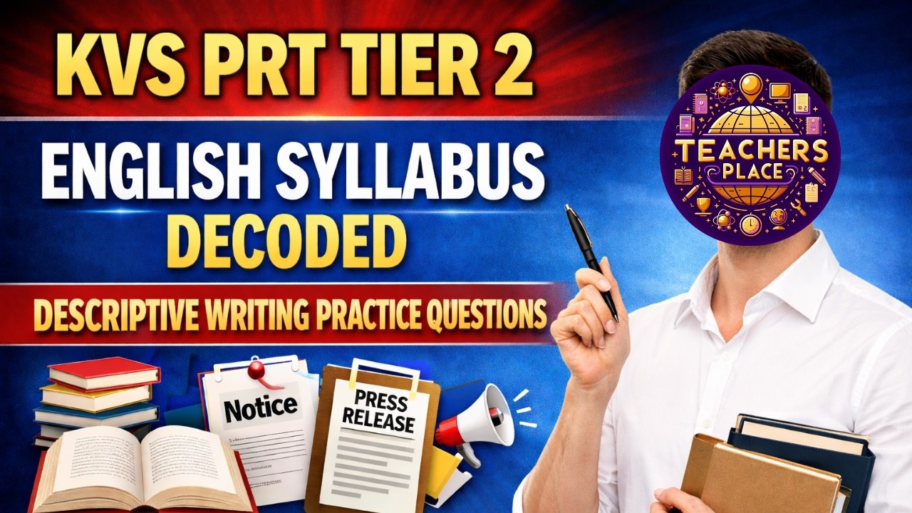 KVS PRT Tier 2 English Strategy 🔥 Syllabus + 100 Descriptive Writing Questions