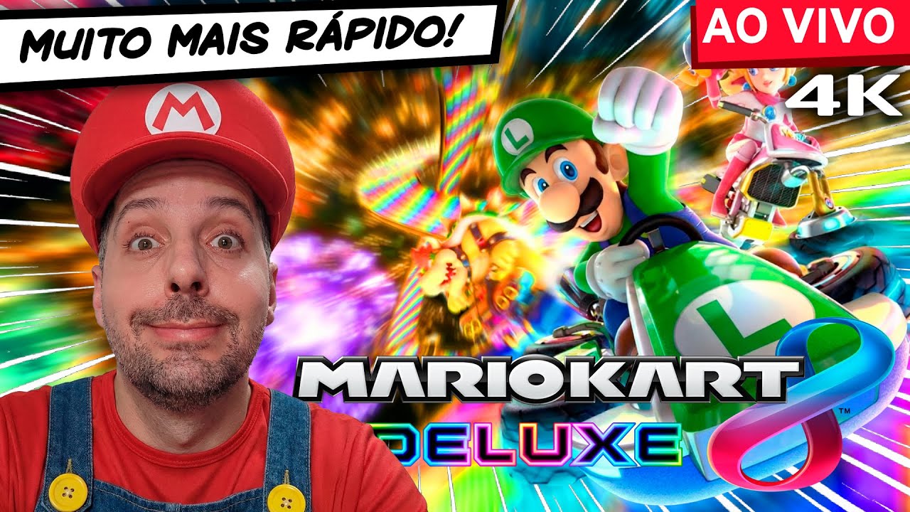 🔴 SÓ VALE 150cc e 200cc! MARIO KART 8 Deluxe! Primeira Vez Jogando (Gameplay 4K)