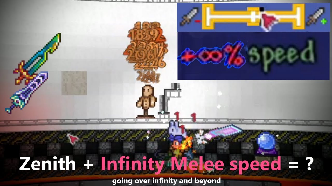 Terraria allows totally normal +&infin;% melee speed, which breaks the game...