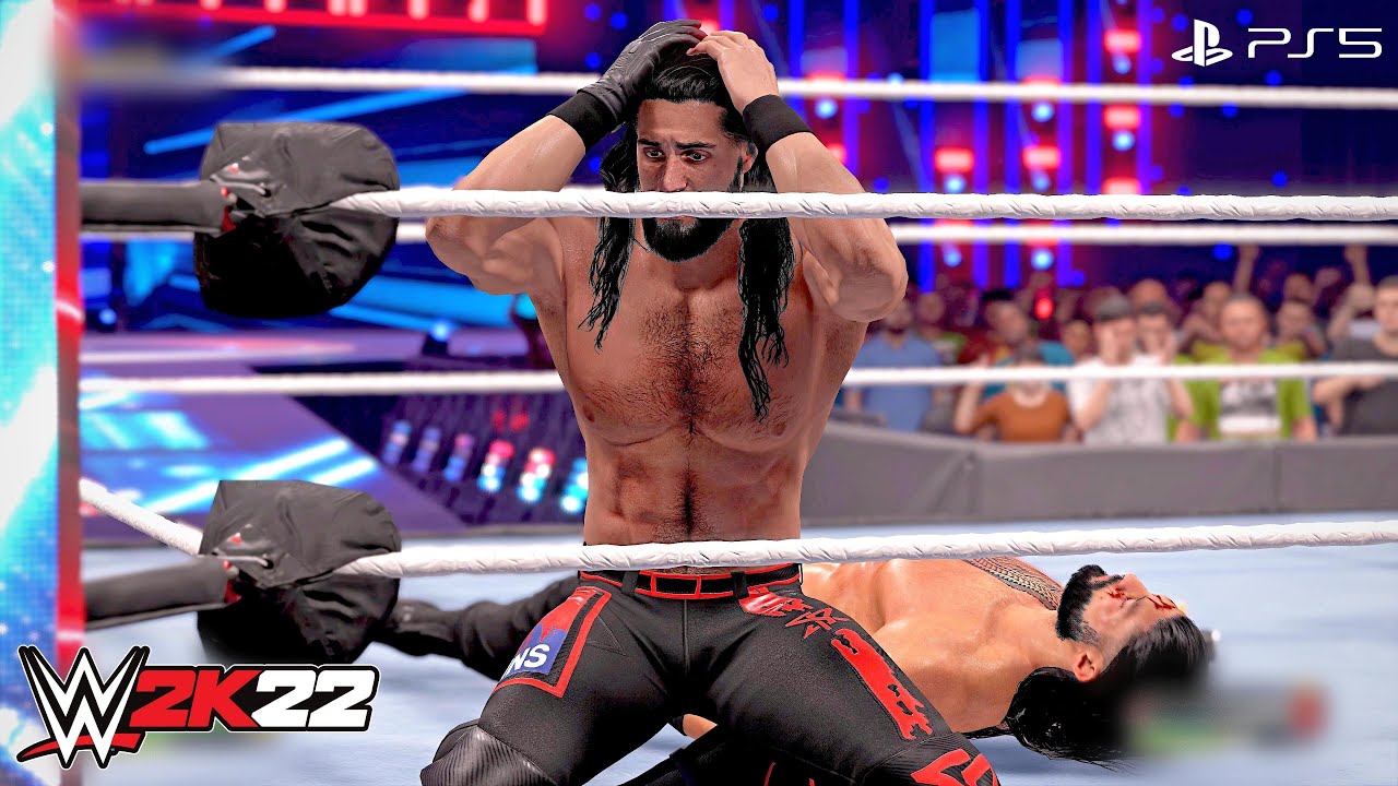 WWE 2K22 - Seth Rollins vs. Roman Reigns - Extreme Rules Match | PS5™ [4K60]
