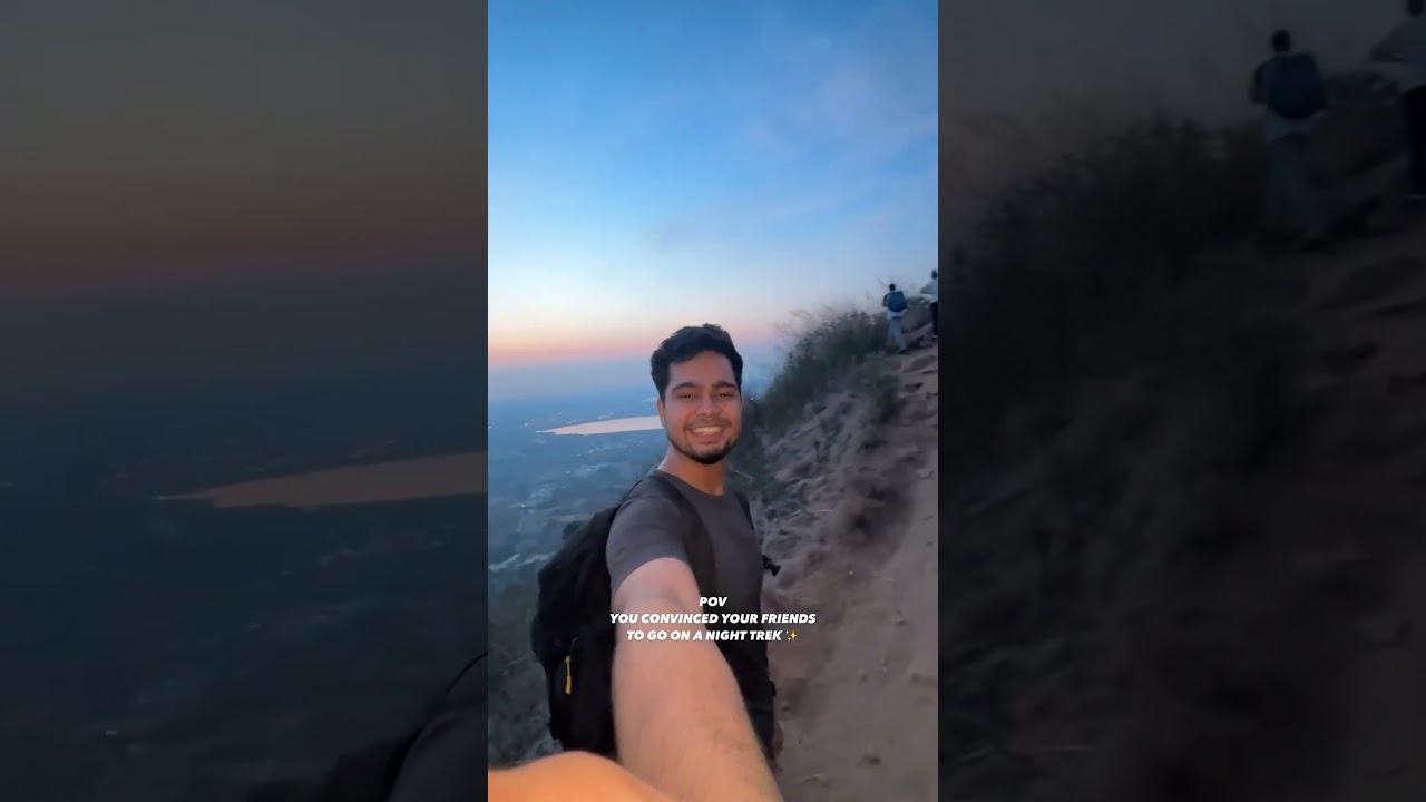 4AM trek to see this beautiful sunrise ❤️ Skandagiri trek Bangalore #shorts