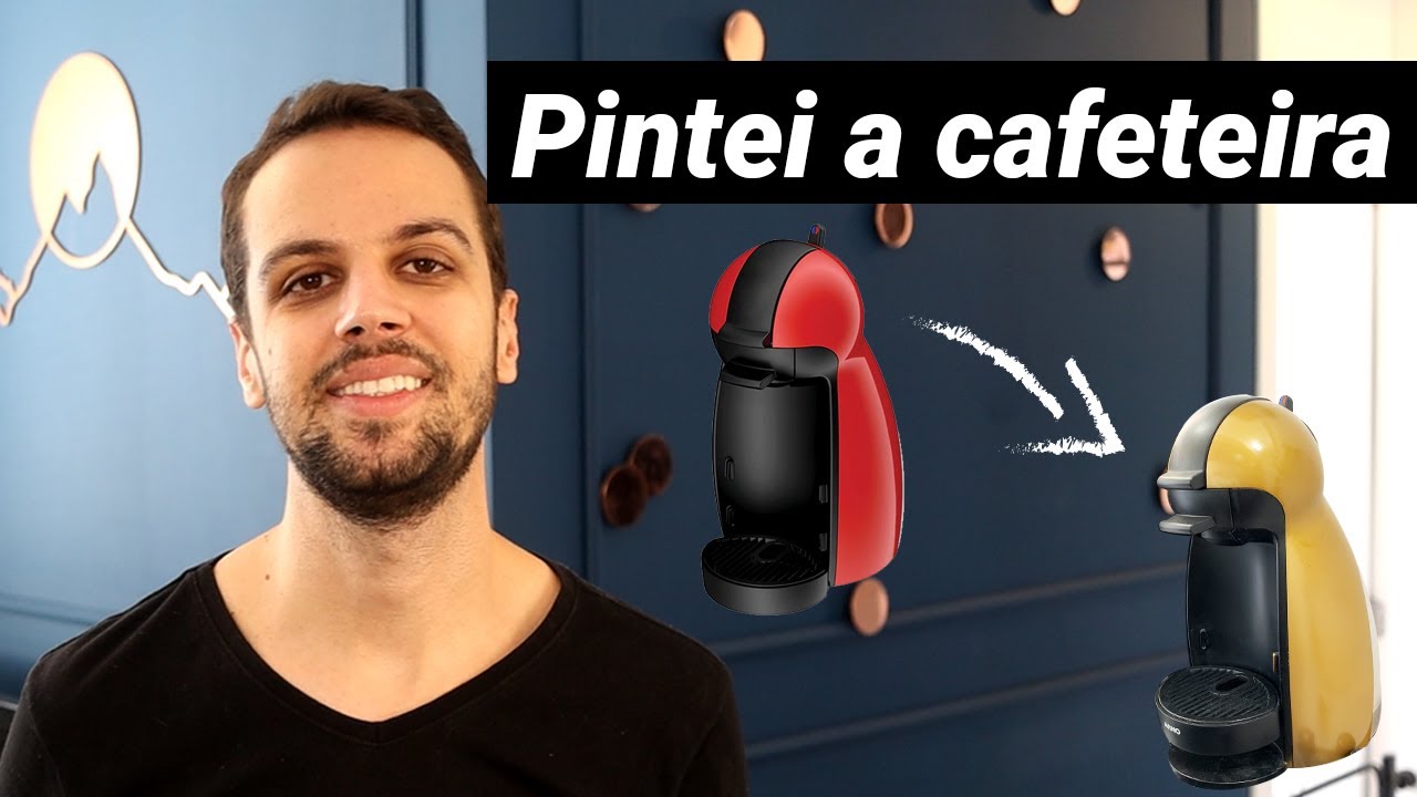 DIY | Pintei a cafeteira Dolce Gusto com tinta spray dourada da Colorgin