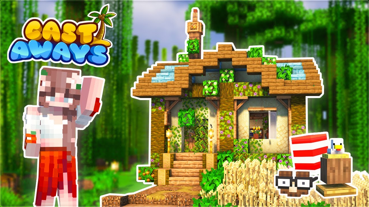 I built the coziest island starter house on Castaways SMP 🦜 Castaways Modded SMP Episode 1