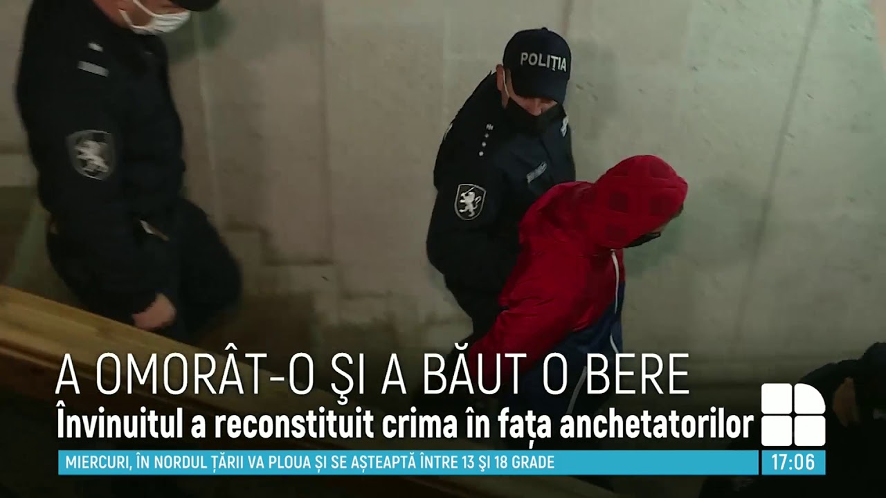 Imagini de la reconstituirea omorului de la Telecentru
