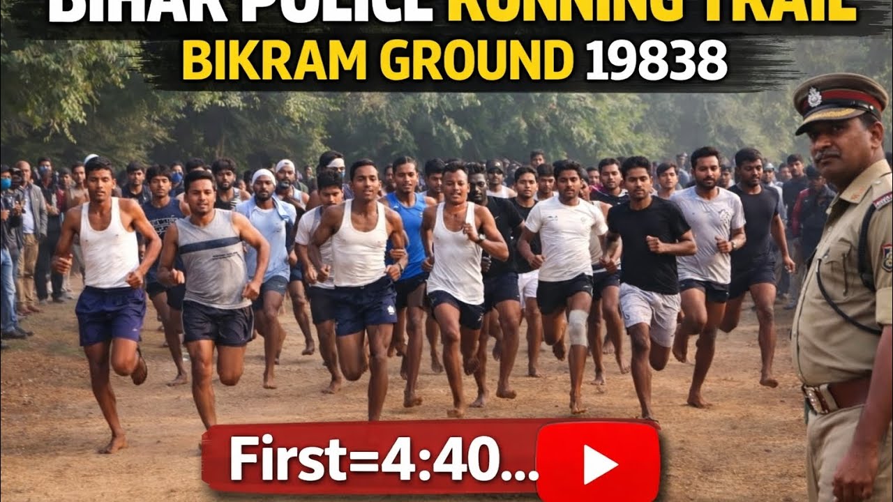 🏃‍♂️ Bihar Police Running Trial | Bikram Ground 19838 🇮🇳