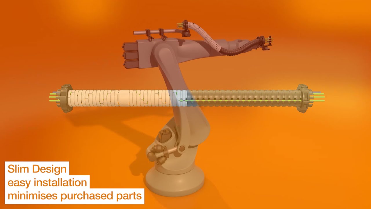 triflex® robotics energy chain with integrated retraction