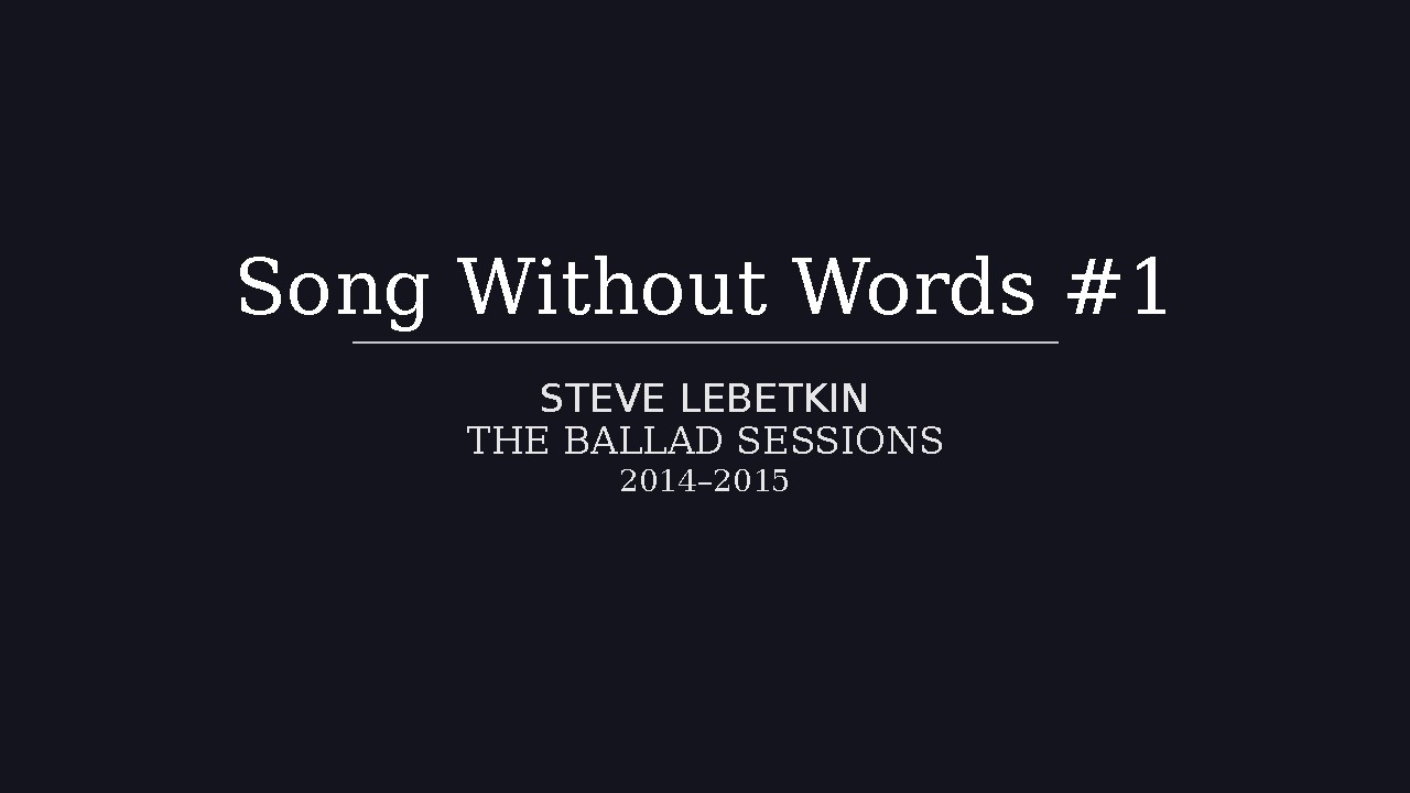 Song Without Words #1