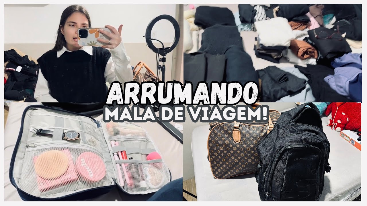 ARRUMANDO MALA DE VIAGEM! *makes, roupas, cabelo* 