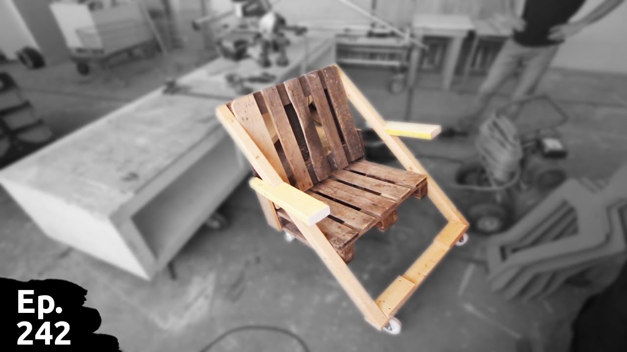 fabrication d'un fauteuil à roulette pour barbu à grosse fesse avec des matériaux de récup - Ep242