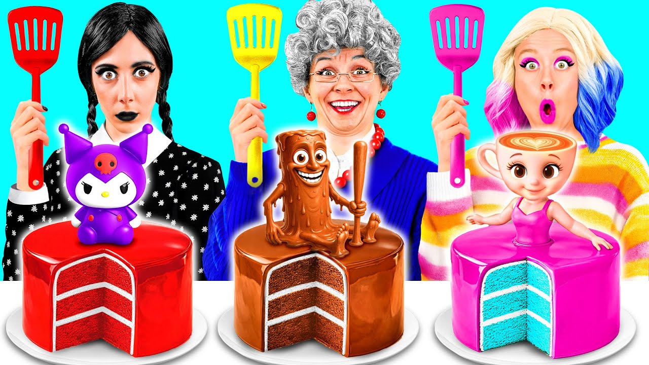 Wednesday vs Grandma Cooking Challenge | Funny Food Hacks by DaGaDa Challenge