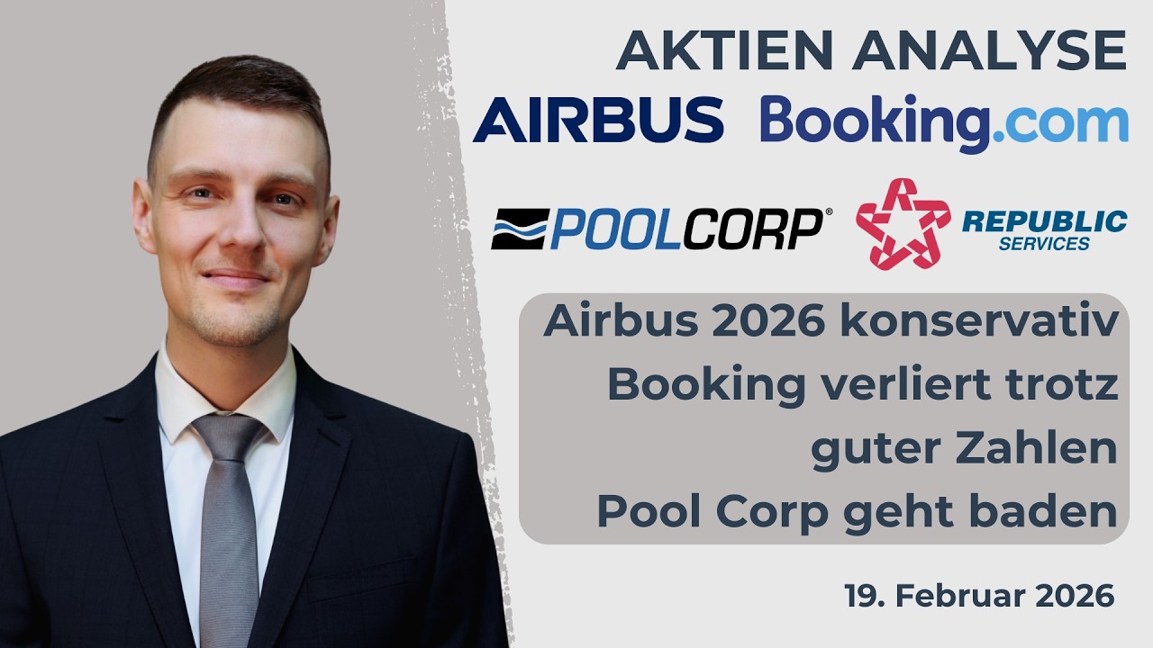Booking Aktie, Airbus Aktie, Pool Corp Aktie, Republic Services Aktie (Waste Management Aktie Peer)