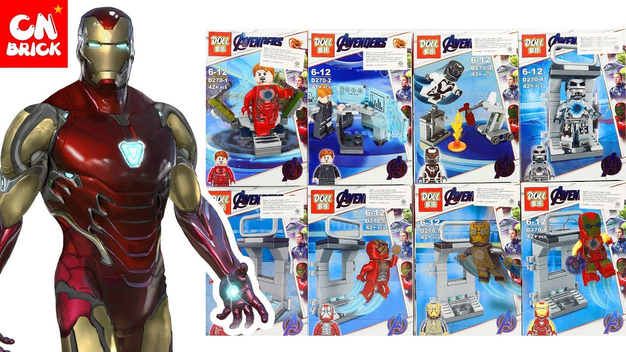 Unoffical LEGO IRON MAN HALL OF ARMOR SET 8 BOXES DOLL D270 Unofficial lego(NEW RELEASE) lego videos