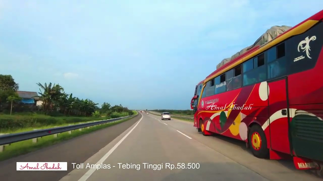 Full Jalan Toll Medan Batubara Kisaran 1 Jam 7 Menit