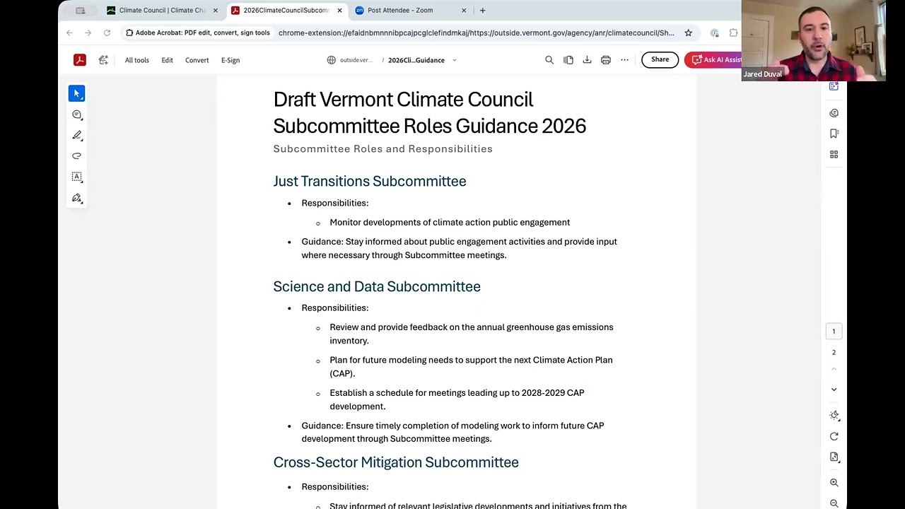 Vermont Climate Council March 16 2026
