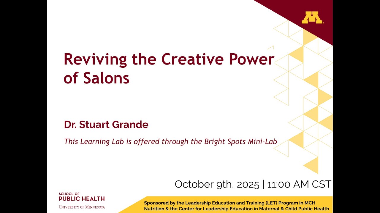 Reviving the Lost Approach of 18th Century Salons with Dr. Stuart Grande (10/9/2025)