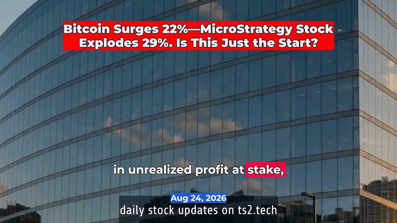 Bitcoin Surges 22%&mdash;MicroStrategy Stock Explodes 29%. Is This Just the Start? #Cryptocurrency