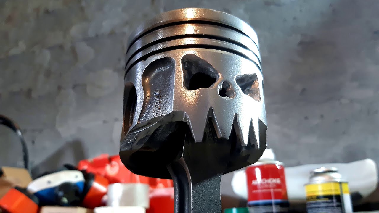 Череп из поршня своими руками!