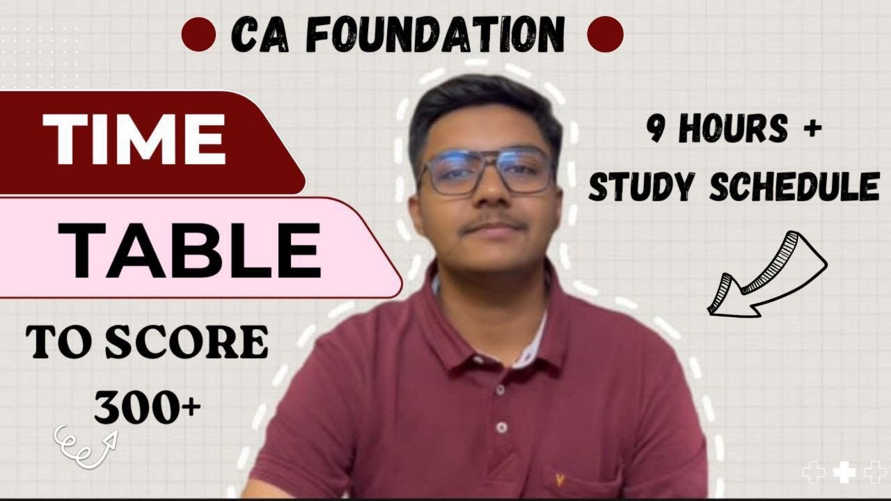 My Daily Timetable to Score 300+ in CA Foundation | 9+ Hours Study Routine with Breaks