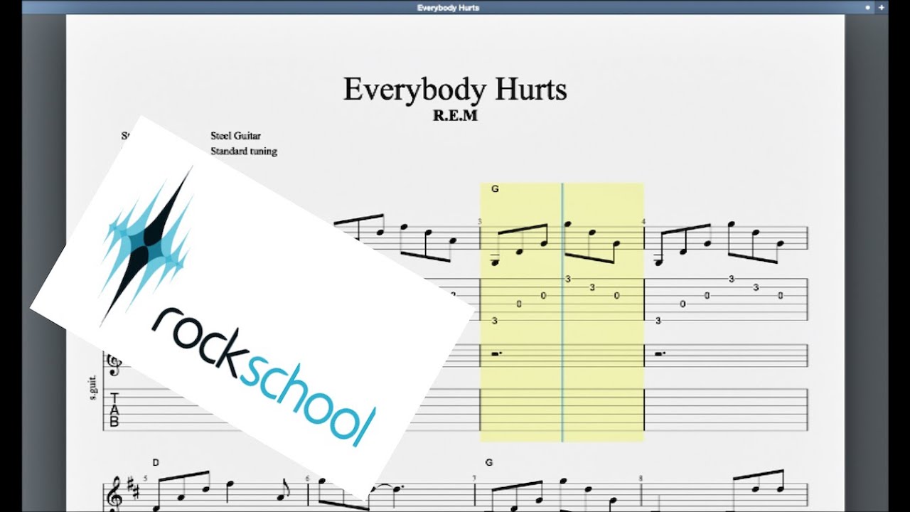 Everybody Hurts Non Assessed and Duet Rockschool Grade 2 Acoustic