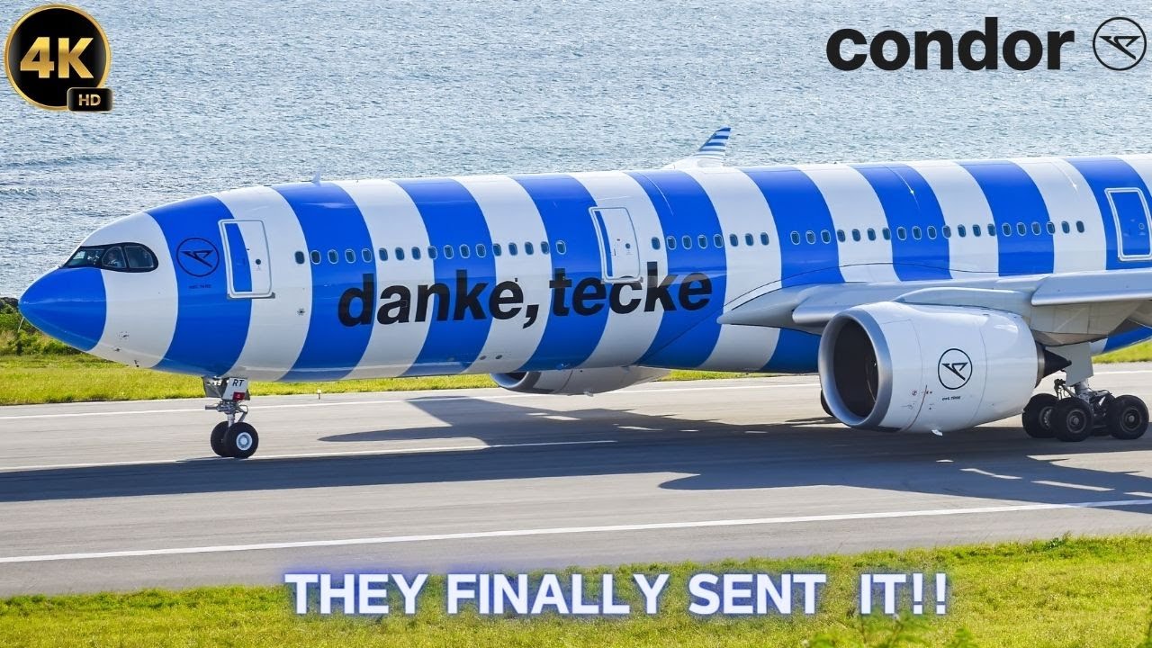 (4K) Condor A330 NEO (Danke, Tecke Livery) Arrival + Departure from Grenada!