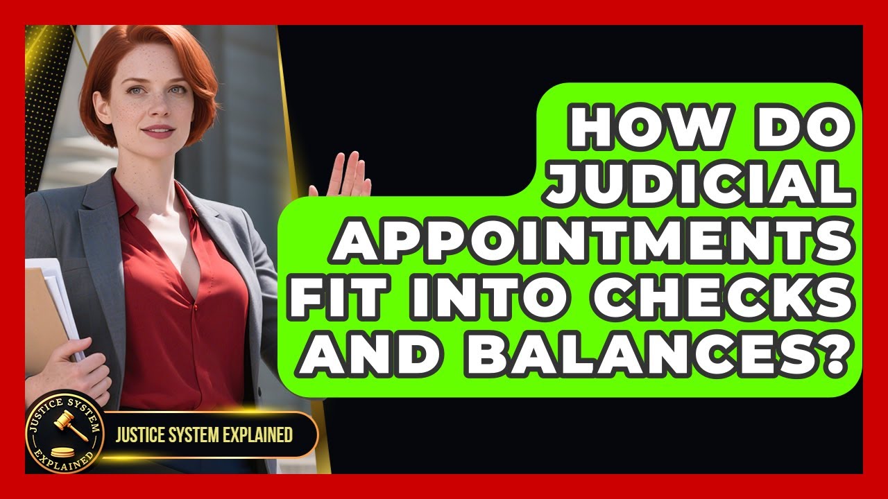 How Do Judicial Appointments Fit Into Checks And Balances? - Justice System Explained