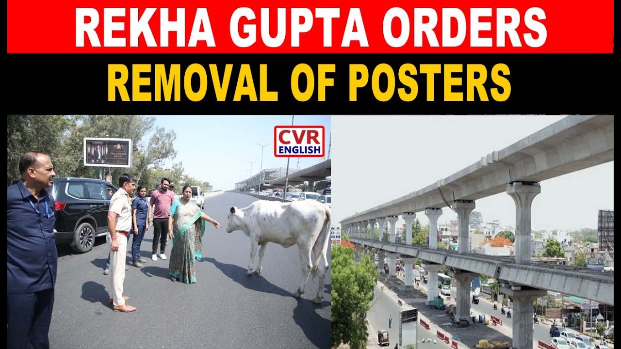 Delhi CM Rekha Gupta Directs The Posters & Hoardings On The Metro Pillars To Be Removed |CVR English