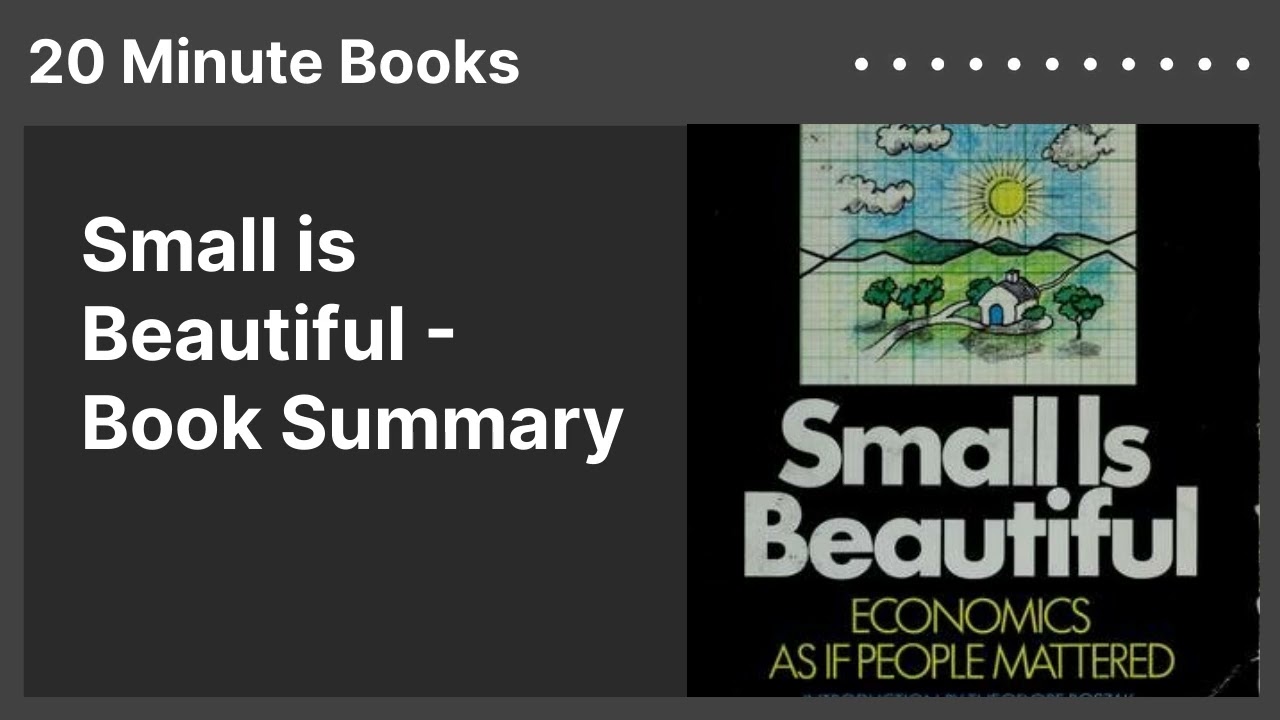 Small is Beautiful - Book Summary