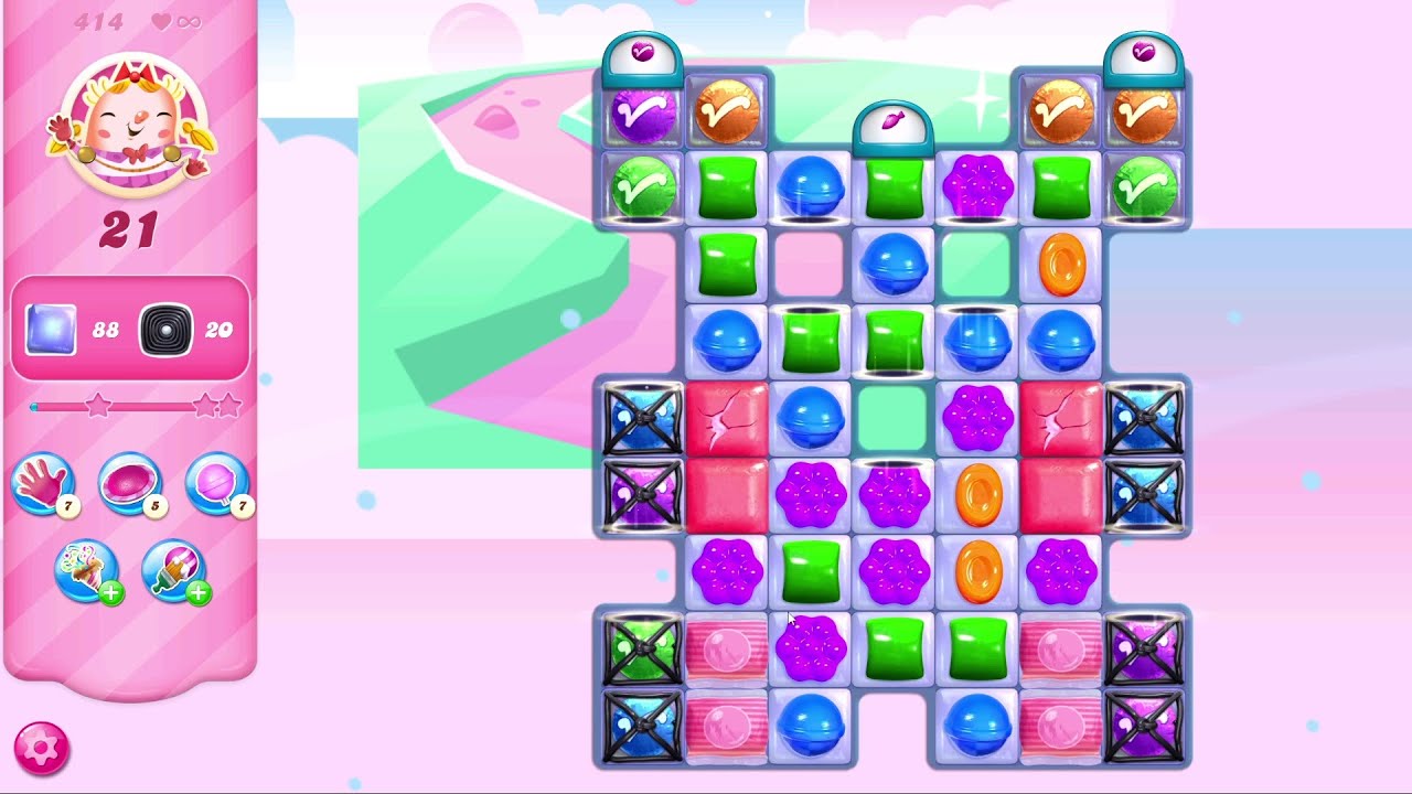 Candy Crush Saga LEVEL 414 | NO BOOSTERS (new version*)✔️
