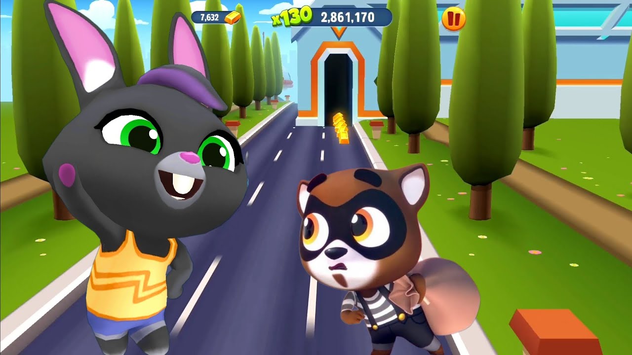 Talking Tom Gold Run - Boss Becca vs Boss Raccoon In Strange World - Top Android Games