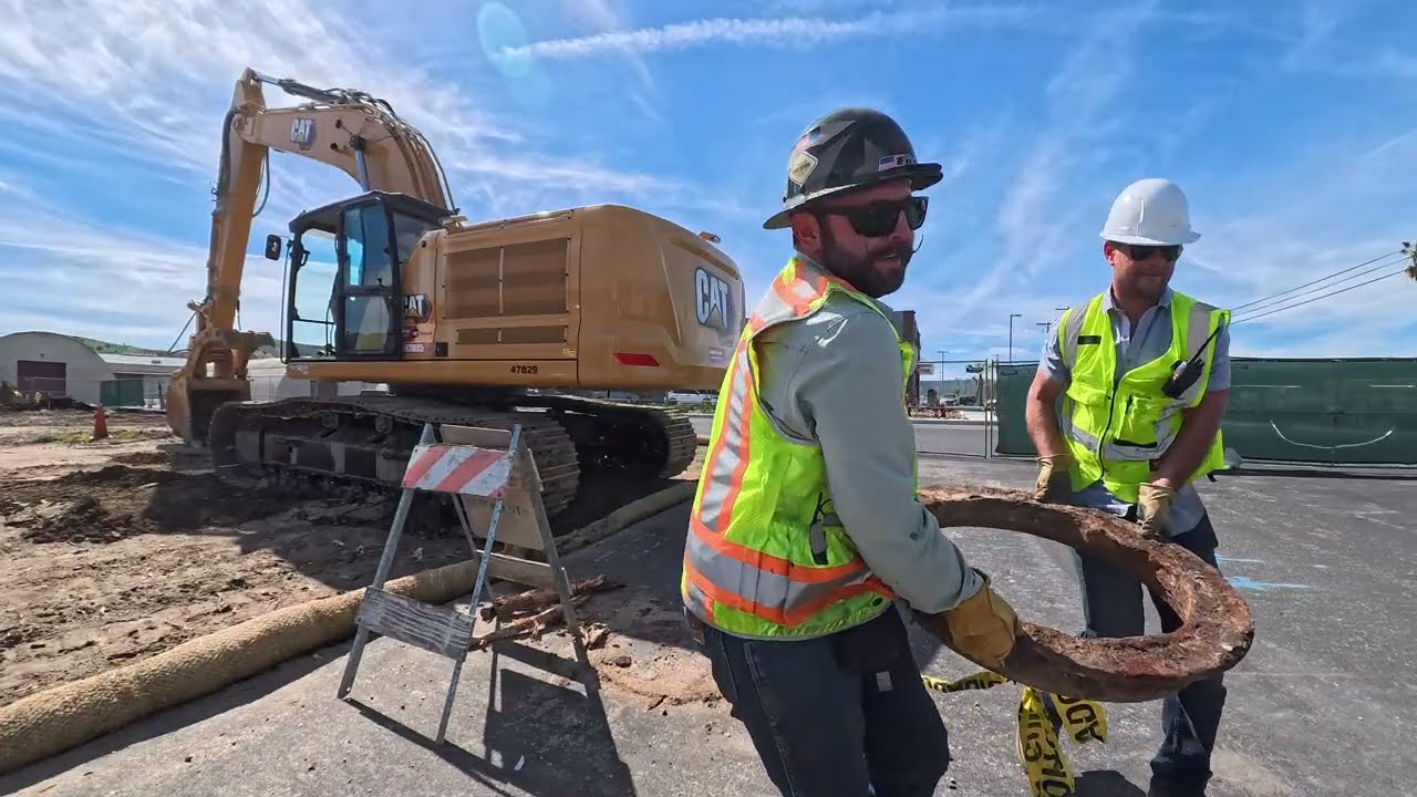 Brand New CAT 340 rental  Cleanup at the McDonalds site.