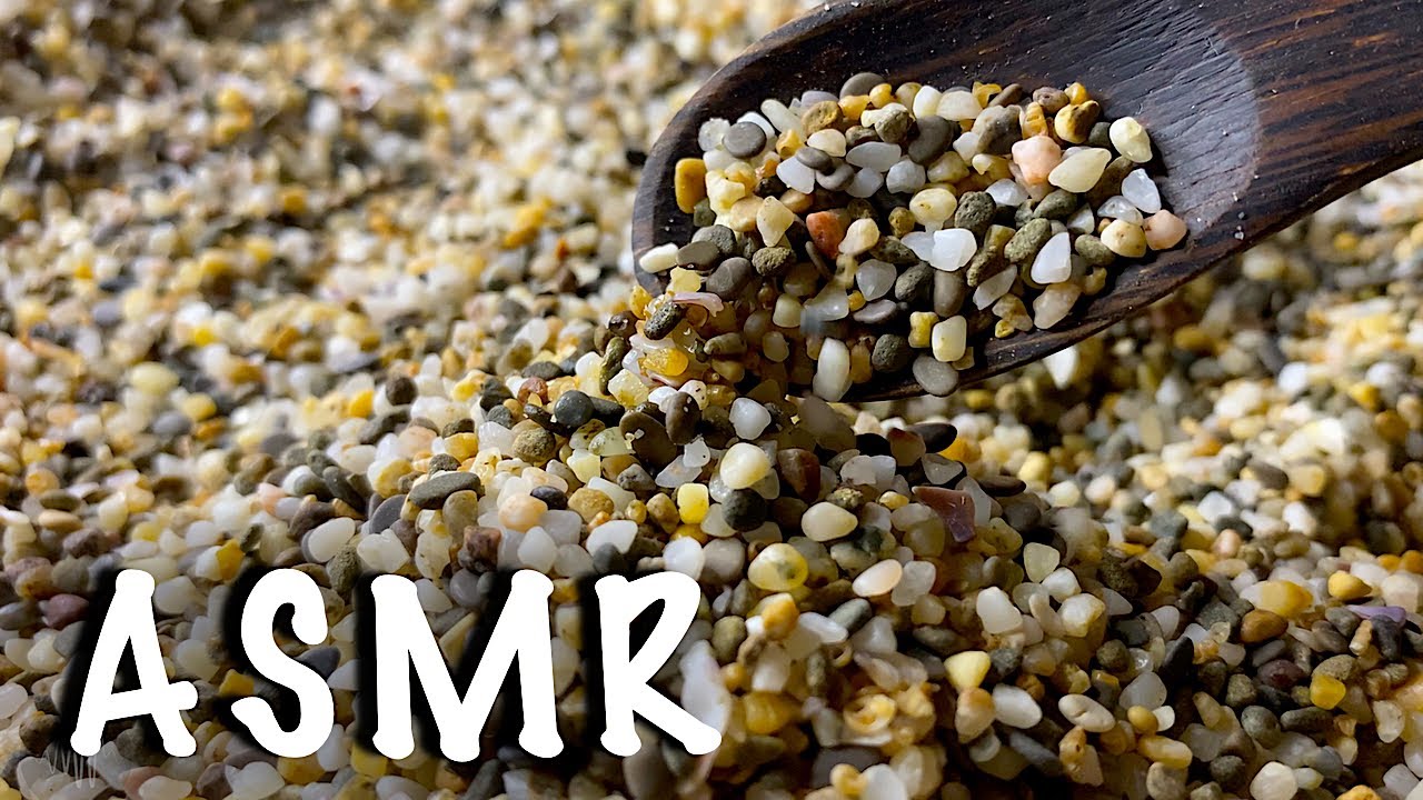 Видео  асмр. Шуршание мелких камней, звуки для расслабления.