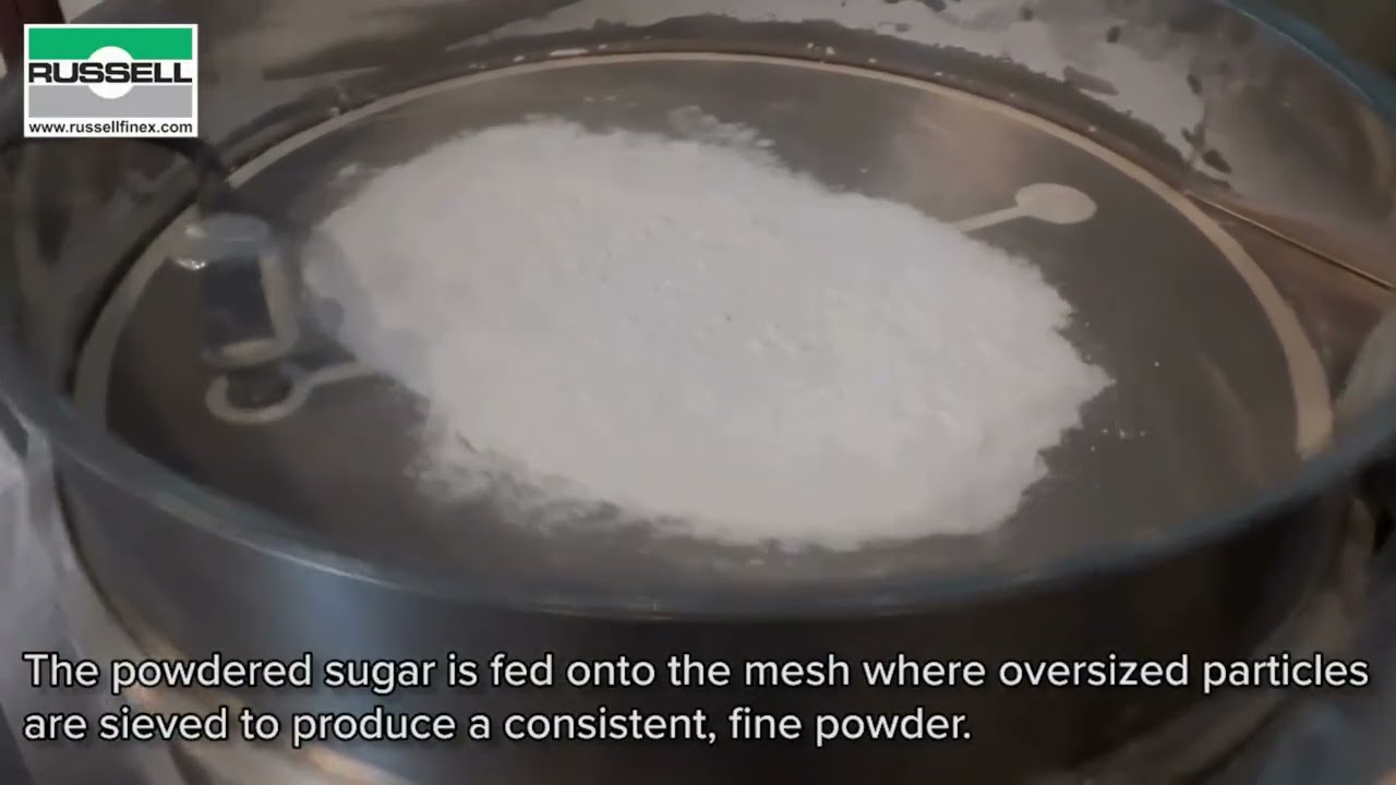 Ultrasonic vibrating sifter: efficient powdered sugar sieving | Russell Finex
