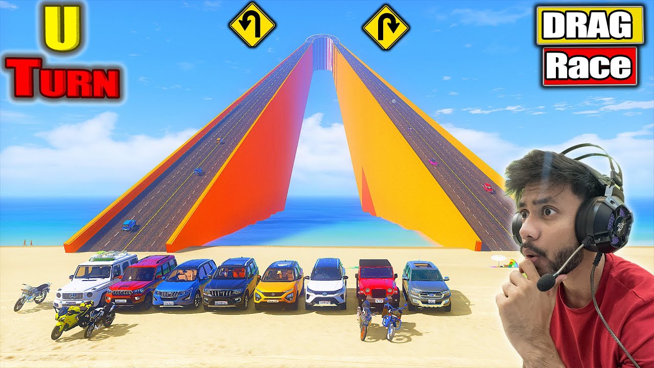 GTA 5: NEW Powerful 💪 SUVs Impossible Up-Down 😨 Drag Race Challenge! GTA 5
