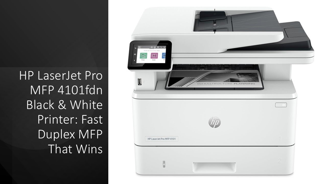 Черно-белый принтер HP LaserJet Pro MFP 4101fdn: быстродействующее двустороннее МФУ, обеспечивающ...