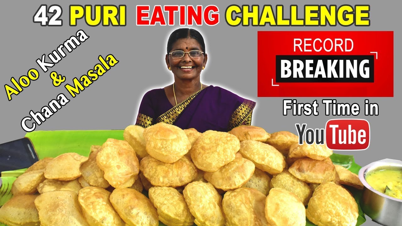 Record Breaking! 42 PURI EATING CHALLENGE | BHATURA EATING CHALLENGE | FOOD CHALLENGE INDIA