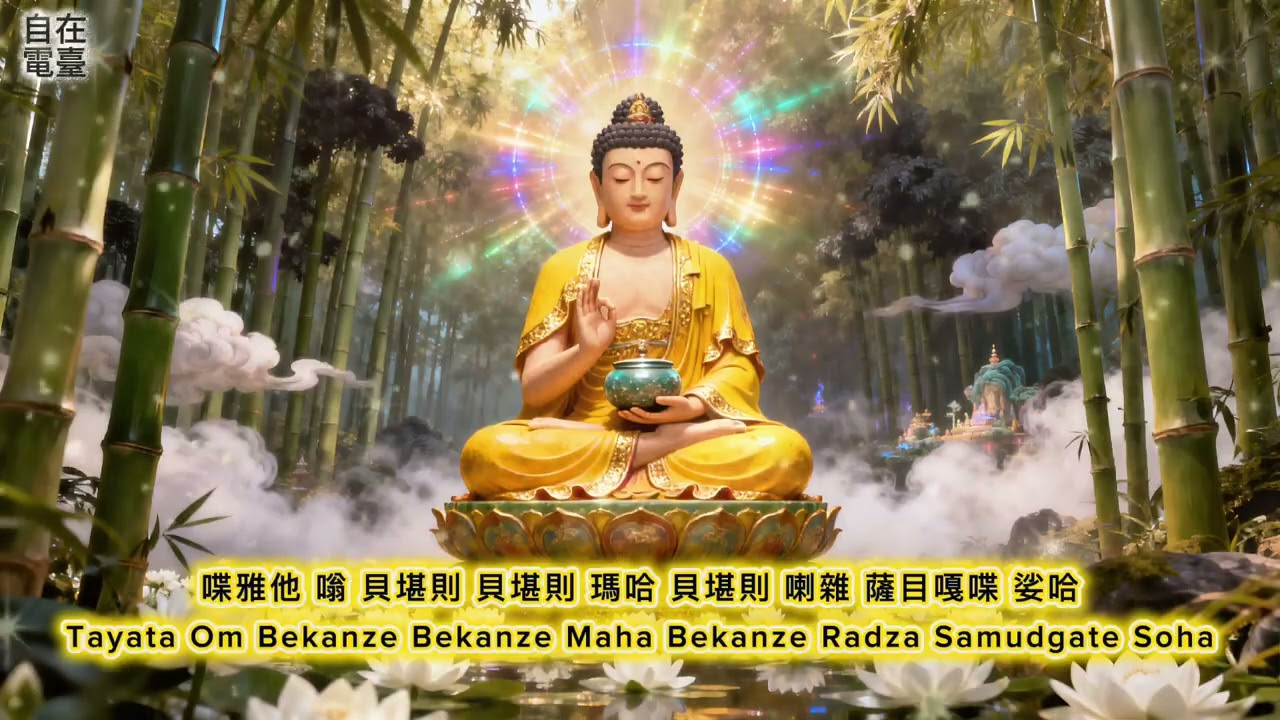 【藥師佛心咒】每天聽一次，消災祛病、身心安康！祈請佛祖保佑全家平安 ，消除負能量，迎來健康好福氣！🌿