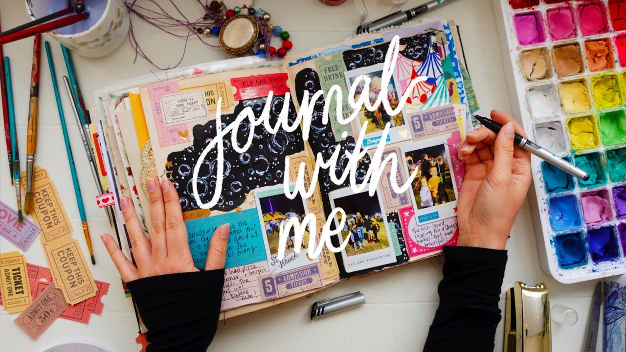junk journal with me ✿✿ finishing my journal | use paint in your journal