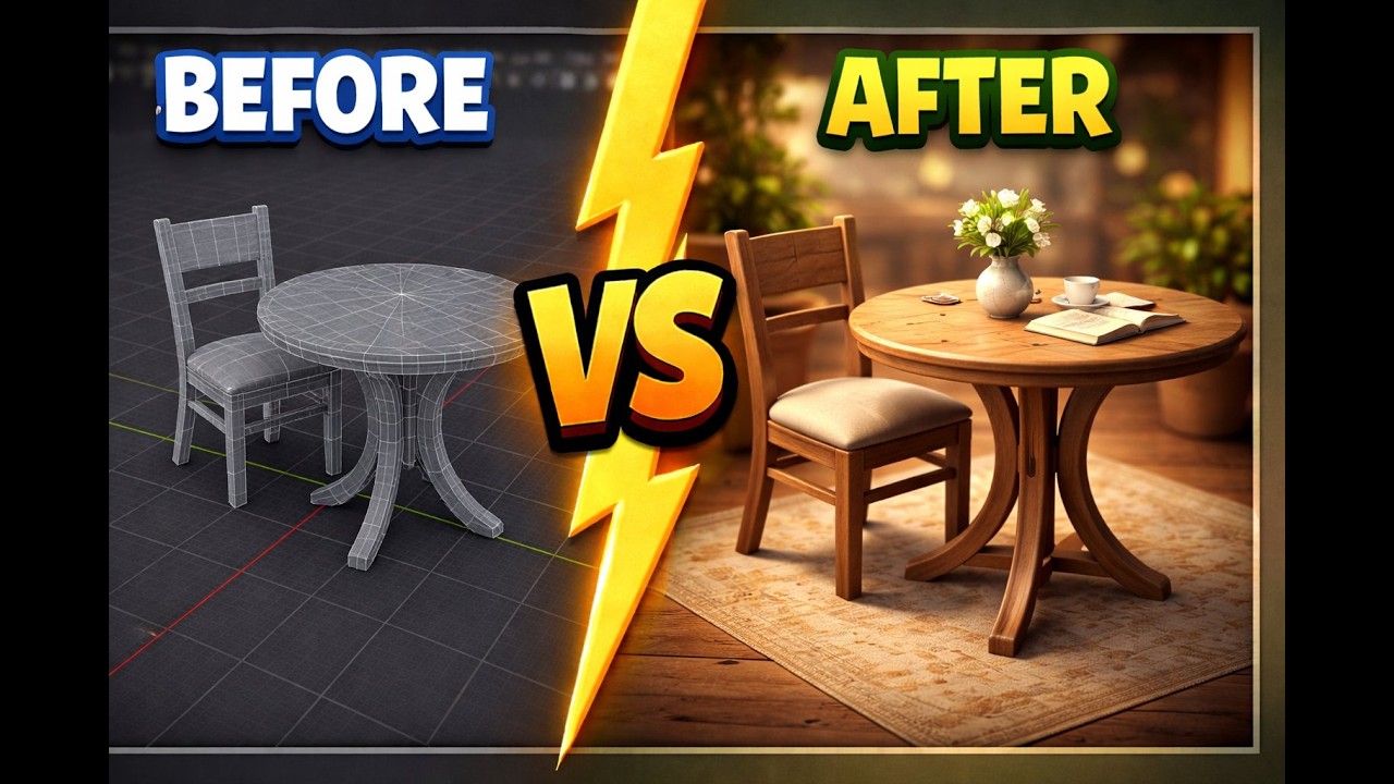 Master the Duplicate Tool! | Blender Table & Chair Tutorial 🪑