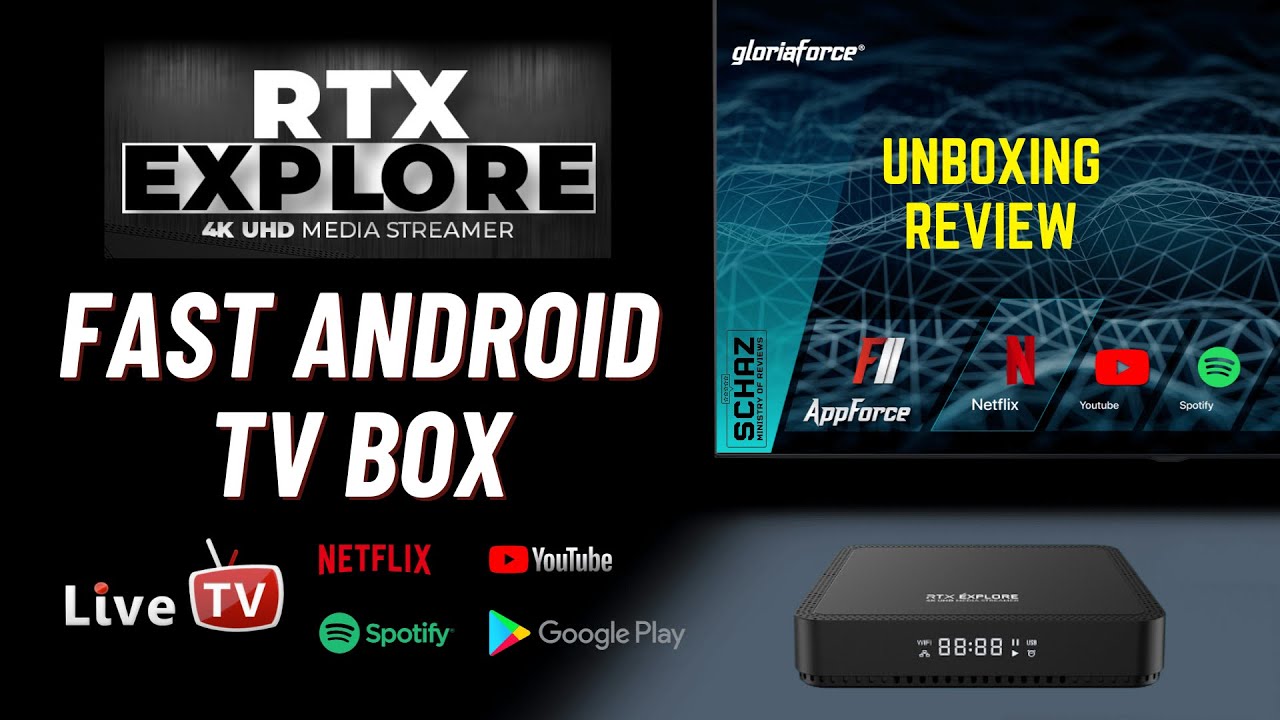 Fast Android Media Streaming TV Box - GloriaForce RTX Explore  ⫸  UNBOXING REVIEW  ⫷