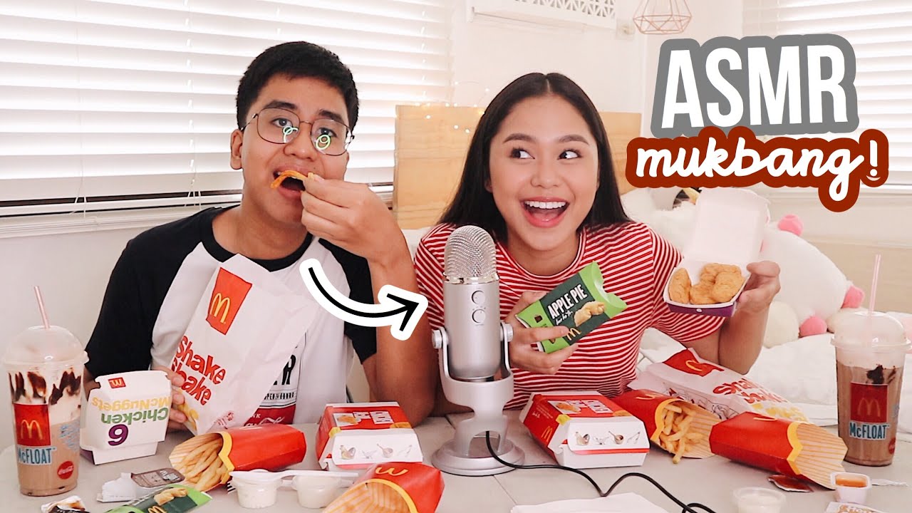 ASMR Challenge: Mcdo Mukbang w/ my Brother! | ThatsBella