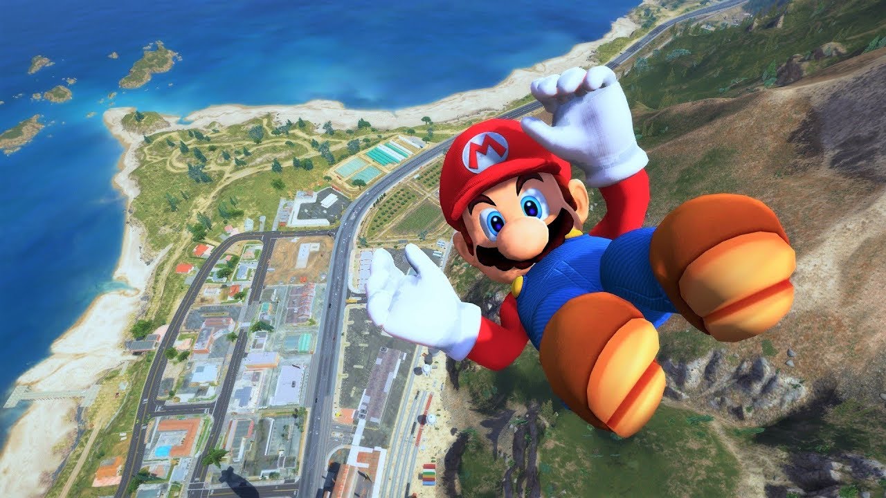 GTA 5 Mario Mod ragdolls jumps/fails compilation ep.2 (euphoria physics)