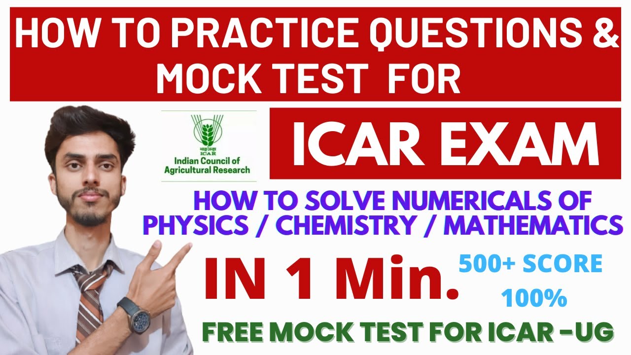 How to practice questions practice in Icar Exam 2022 | How to prepare for Icar-Ug Entrance exam 2022