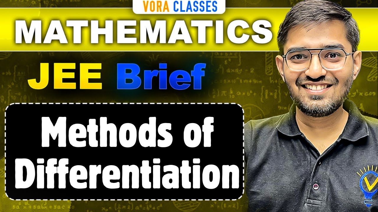 JEE Brief: Methods of Differentiation One Shot MATHS for JEE Main and Advanced