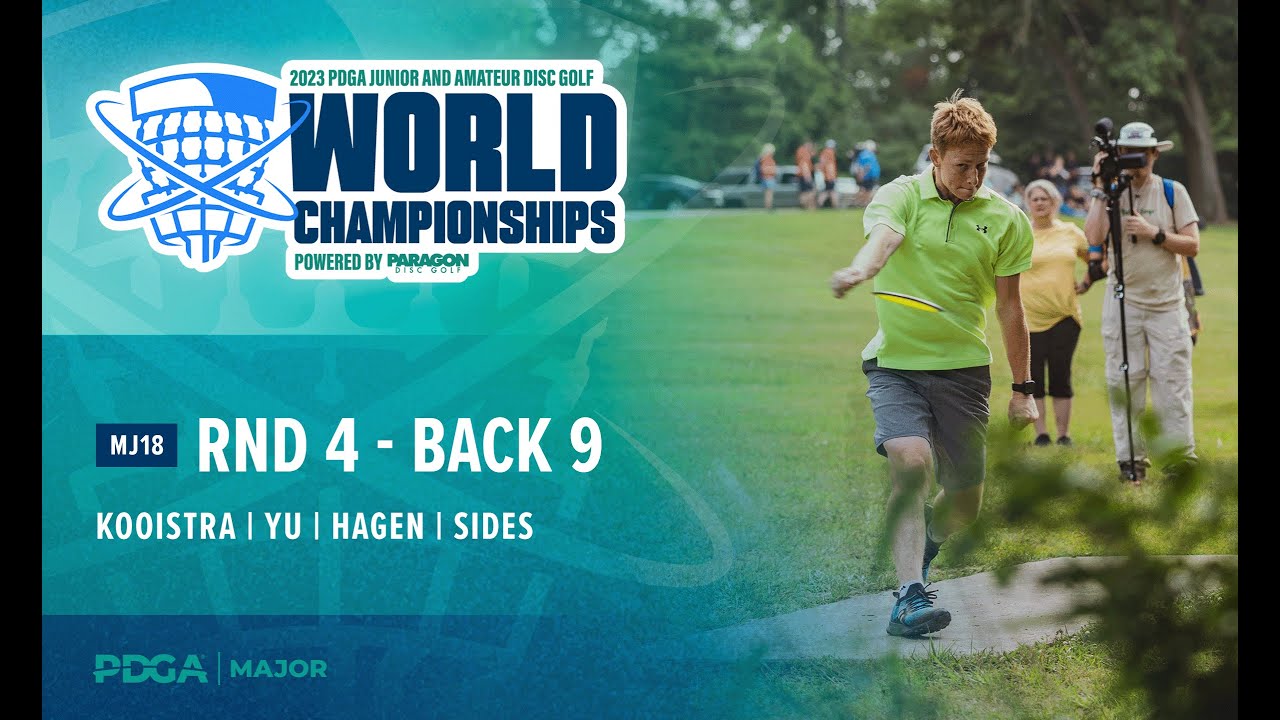 2023 PDGA JUNIOR DISC GOLF WORLD CHAMPIONSHIPS | MJ18 R4B9 | Kooistra, Yu, Hagen, Sides