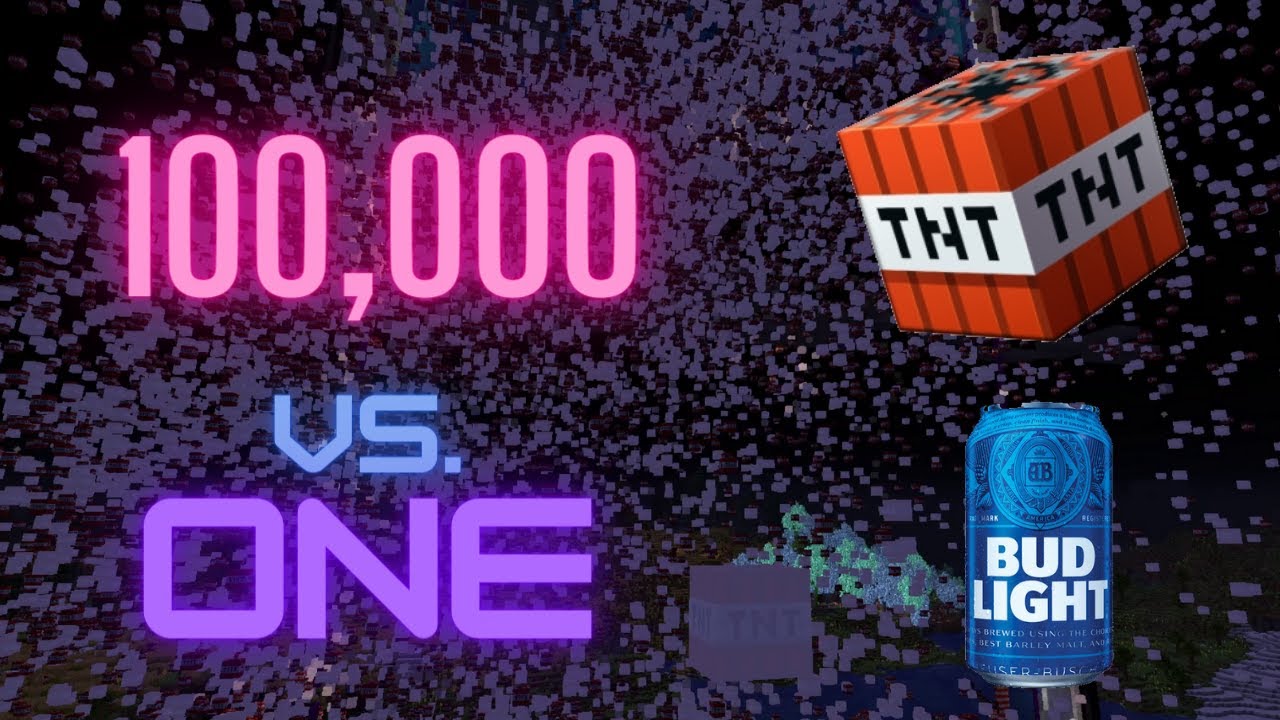 Blowing up a Giant Bud Light Can with 100,000 TNT
