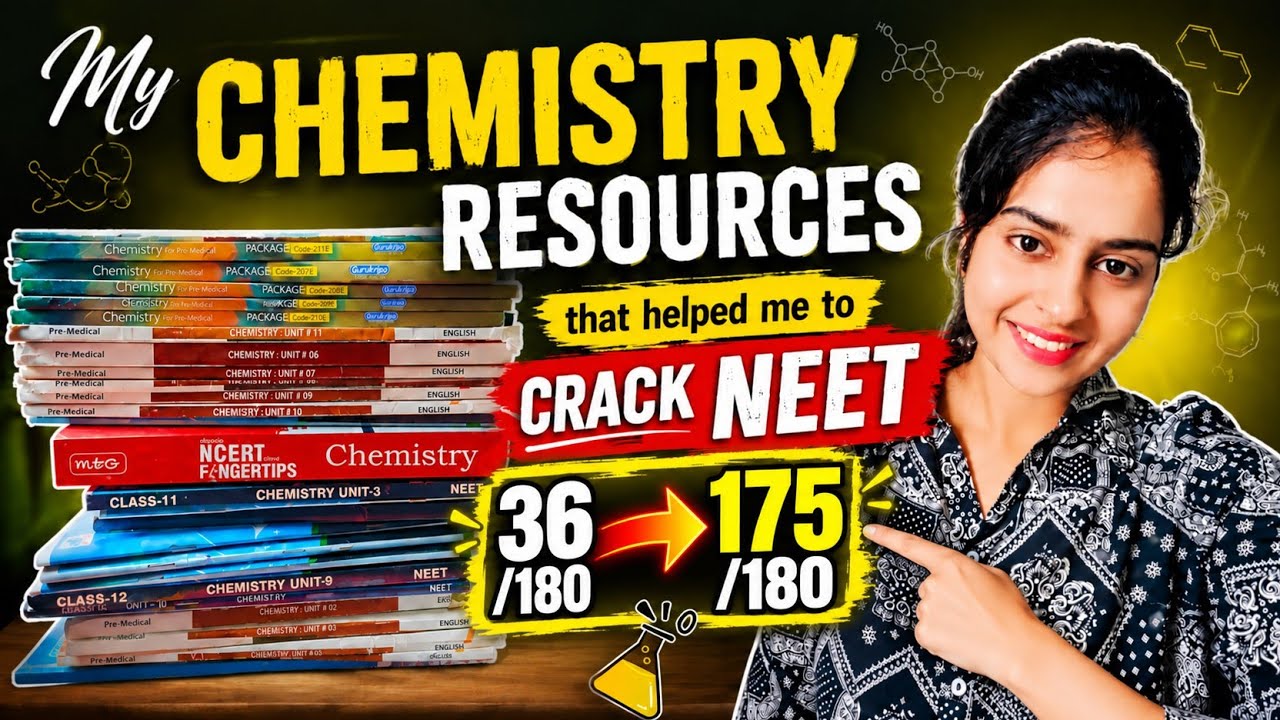 My Chemistry Resources That Helped Me Crack NEET|36 👉175 🔥What Actually Worked for Me?📚