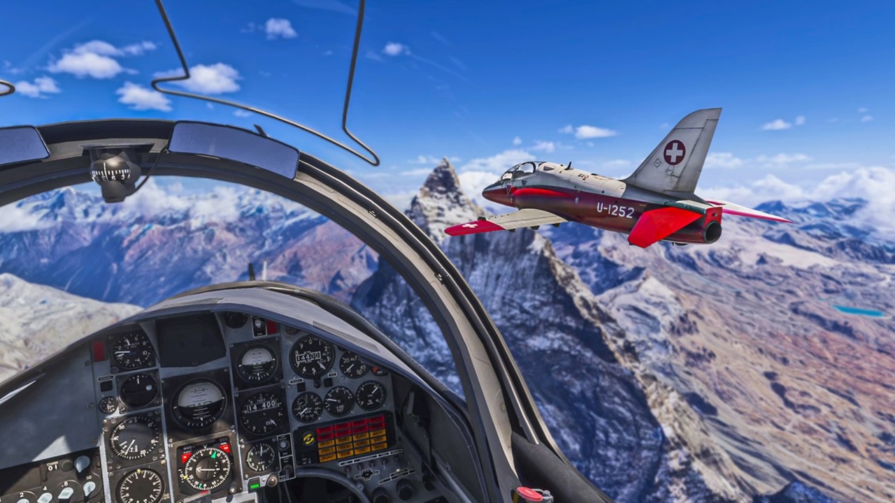 BAE Hawk Formation Over Matterhorn | Swiss Air Force | Microsoft Flight Simulator