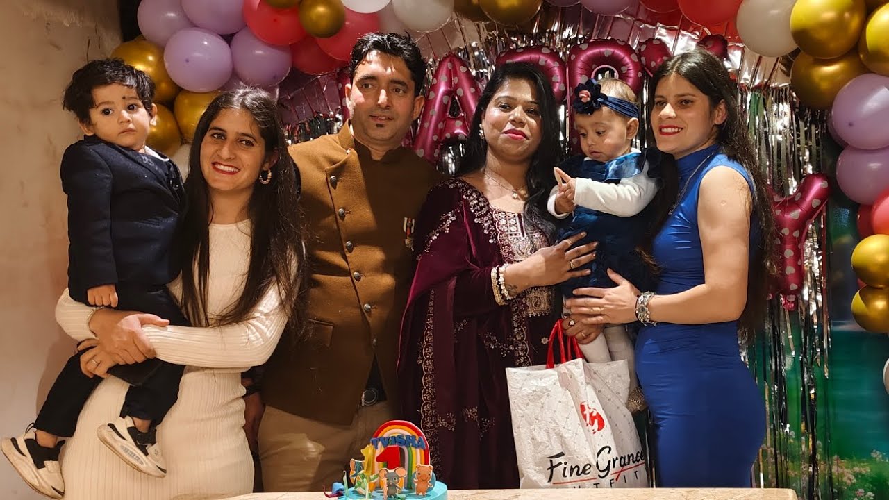 1st birthday celebration 🥳🎉🎉 our little princess ♥️🥳🥳Tashu #_new #_enjoy #_song #_dance #_video
