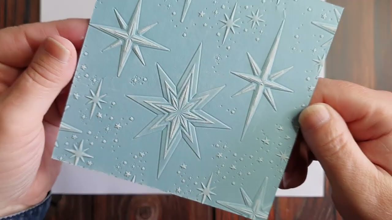 Wunderschöne schnelle Weihnachtskarte, Nacht voller Sterne, Stampin Up, Direct to Paper Technik